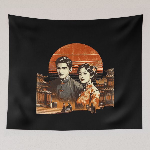 Item preview, "Vintage Elegance - Classic Chinese Portrait" designed and sold by ChromaticBlend.