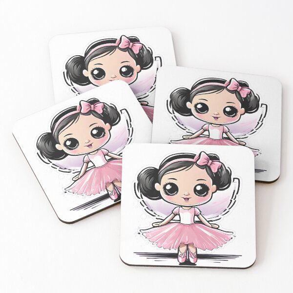 Item preview, Cartoon Girl Ballerina Pink Tutu Ballet Dancing designed and sold by DesignsGalore.