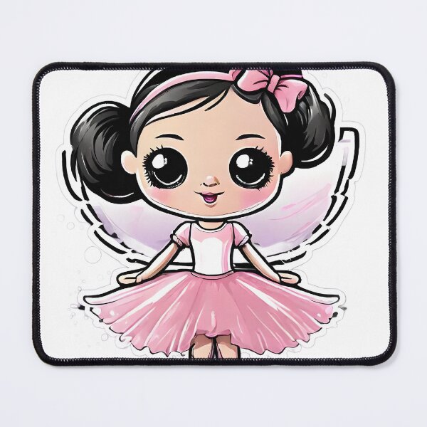 Item preview, Cartoon Girl Ballerina Pink Tutu Ballet Dancing designed and sold by DesignsGalore.