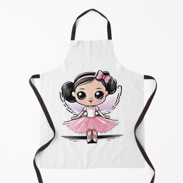 Aperçu de l'œuvre Dessin animé fille ballerine rose Tutu danse de ballet créée et vendue par DesignsGalore.