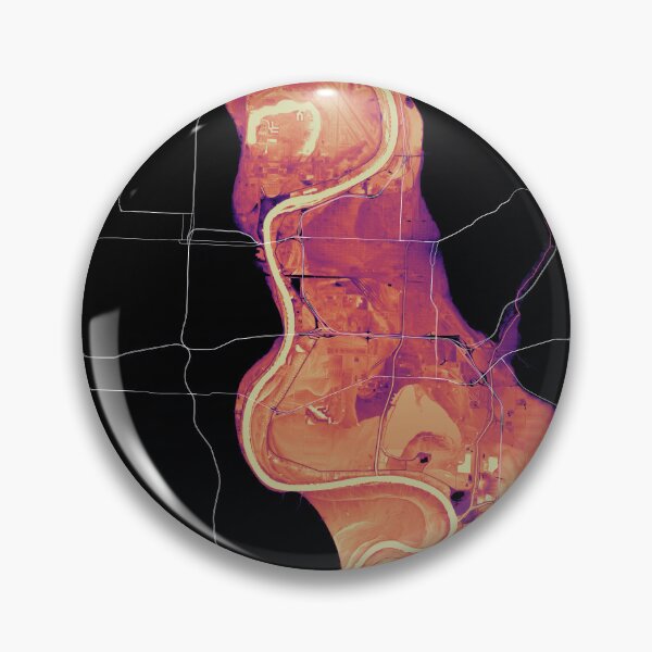Item preview, Missouri River dividing Nebraska and Iowa, in magma designed and sold by DreamingBeetle.