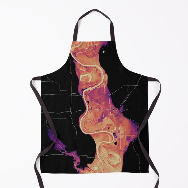 Item preview, Missouri River dividing Nebraska and Iowa, in magma designed and sold by DreamingBeetle.