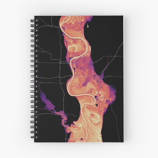 Item preview, Missouri River dividing Nebraska and Iowa, in magma designed and sold by DreamingBeetle.