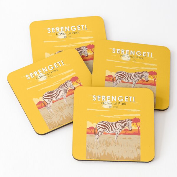 Item preview, Serengeti National Park Zebra Travel Art Vintage designed and sold by KrisSidDesigns.