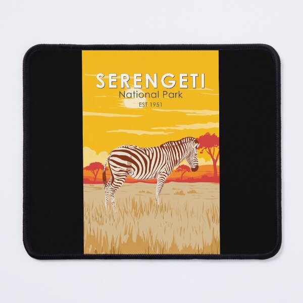 Item preview, Serengeti National Park Zebra Travel Art Vintage designed and sold by KrisSidDesigns.