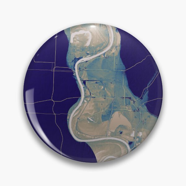 Item preview, Missouri River dividing Nebraska and Iowa, in desert rain designed and sold by DreamingBeetle.