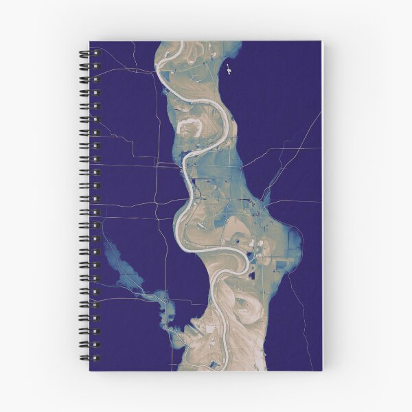 Item preview, Missouri River dividing Nebraska and Iowa, in desert rain designed and sold by DreamingBeetle.
