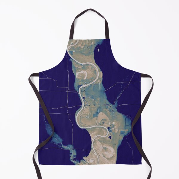 Item preview, Missouri River dividing Nebraska and Iowa, in desert rain designed and sold by DreamingBeetle.