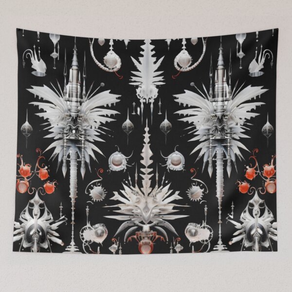 Item preview, Gothic Ornamentary - Black and Red inverse designed and sold by CowBonBon.