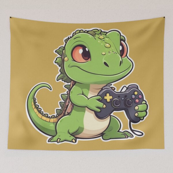 Item preview, Kawaii Lizard Gamer designed and sold by BeagleDesigns.