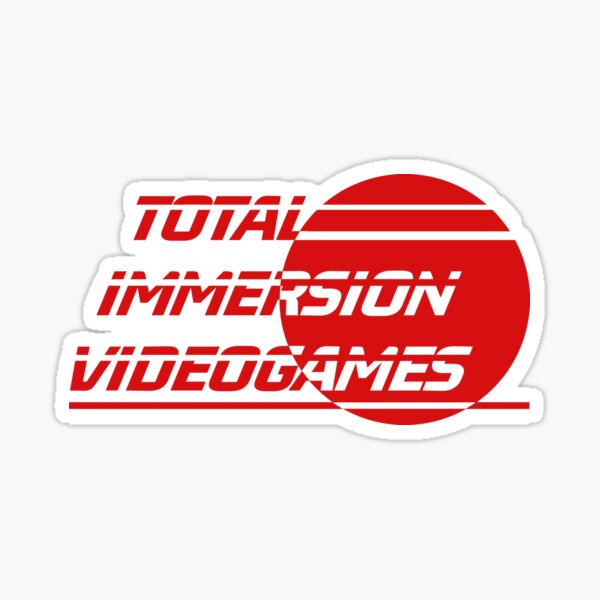 Item preview, Total Immersion Videogames. Logo in red. designed and sold by HappyAxolotl.