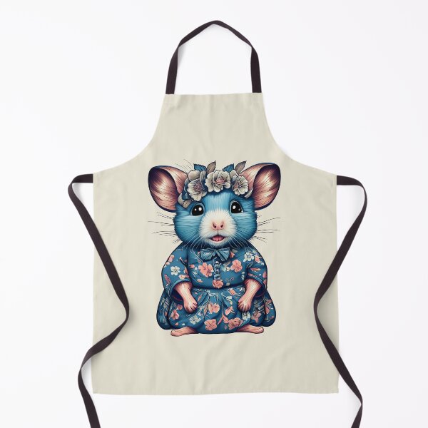 Item preview, Blue Retro Floral Hamster designed and sold by Firas Aljazzar.