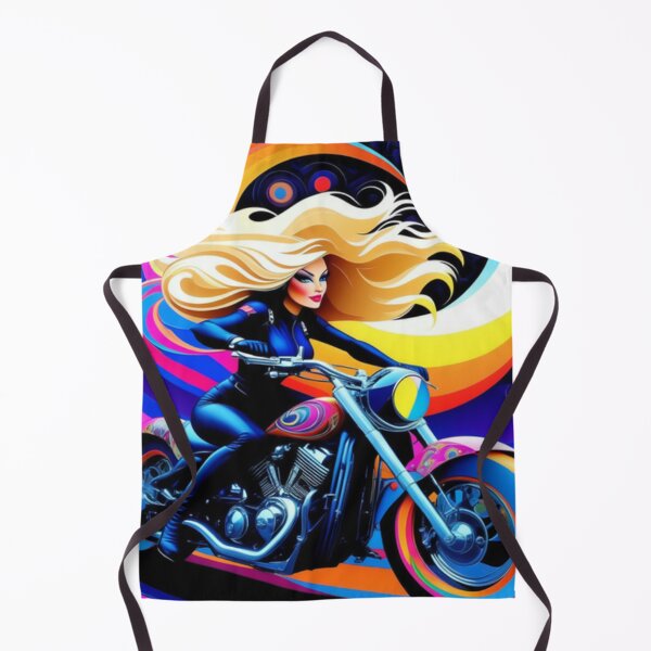 Item preview, Bubble Gum Colorful Trippy Anime Biker Lady designed and sold by TheDarkWardrobe.