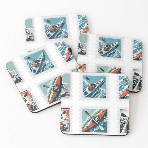 Item preview, Kayak postal stamps designed and sold by Kajakfoto.