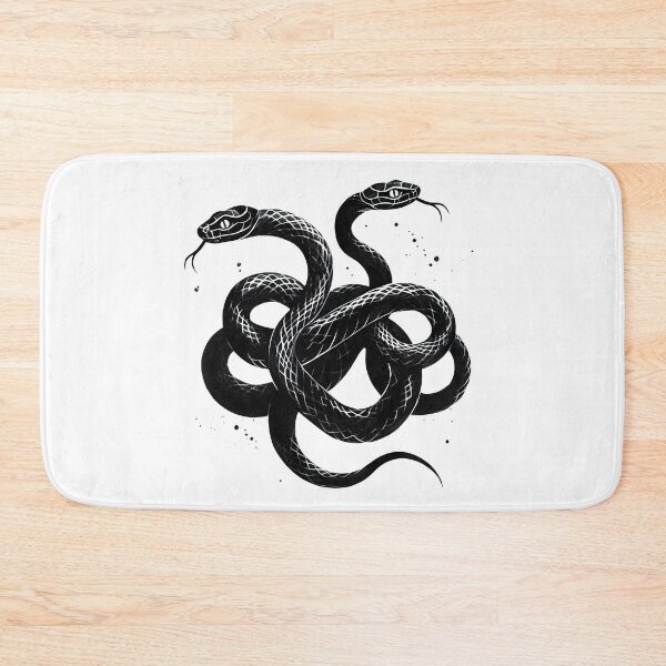 Item preview, Two Headed Tangled Black Snake designed and sold by pixiedustpaint.
