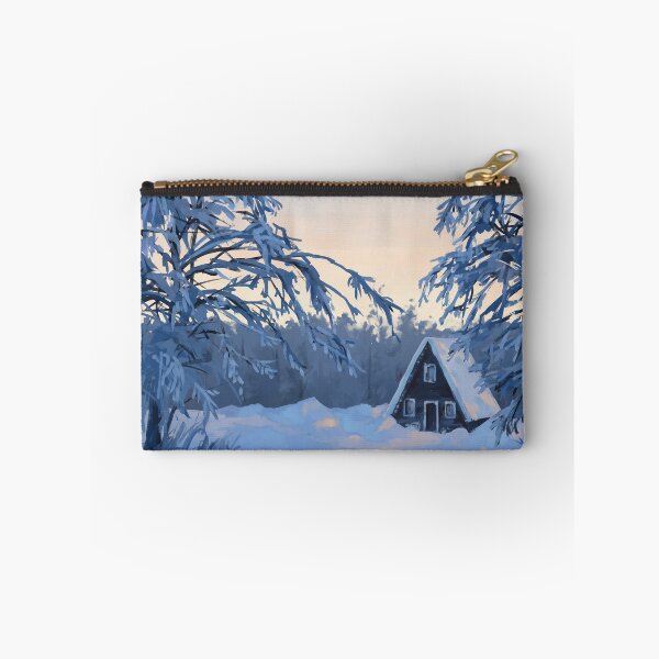 Item preview, log cabin at winter dawn designed and sold by poki-art.