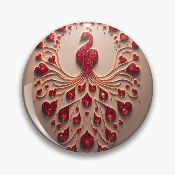 Item preview, Hearts of Grace: Romantic Peacock Glow designed and sold by AI-Only Creations.