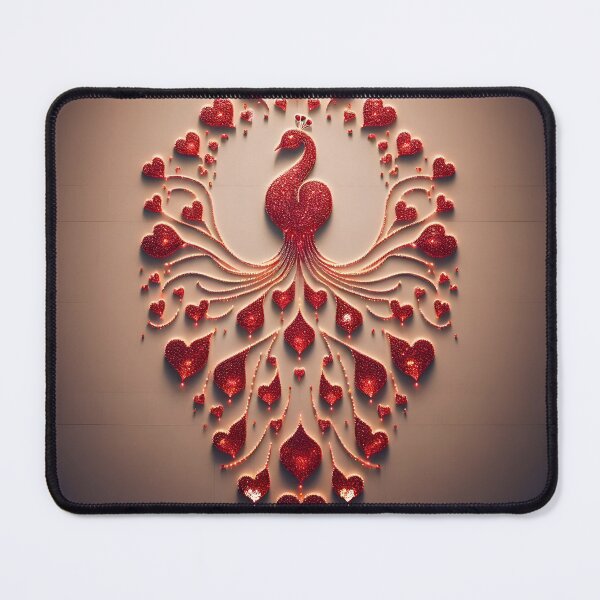 Item preview, Hearts of Grace: Romantic Peacock Glow designed and sold by AI-Only Creations.