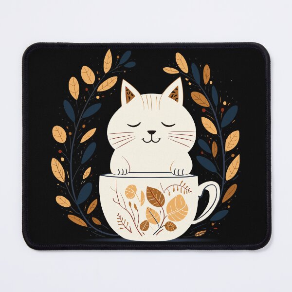 Artikelvorschau, Entspannte Katze trinkt Kaffee entworfen und verkauft von CamGO.