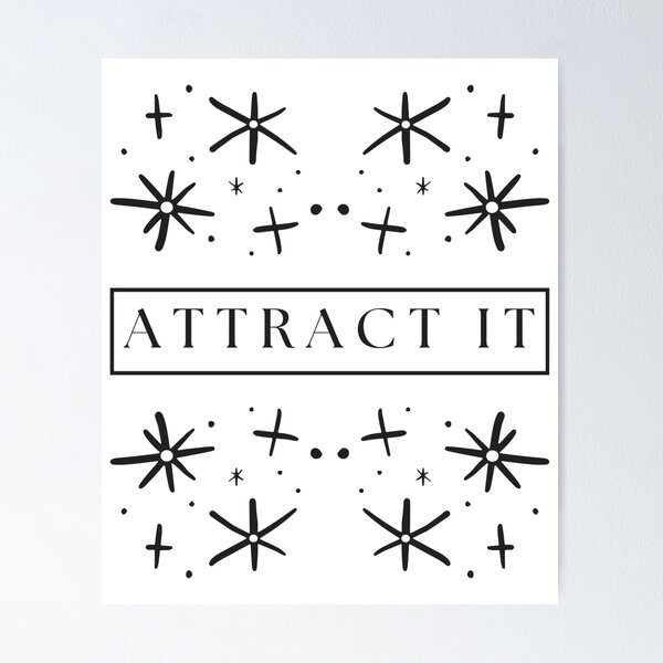 Item preview, Attract It into your 3D reality. (black text version) designed and sold by fetch-it-studio.