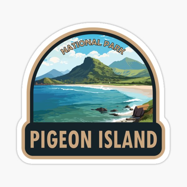 Item preview, Pigeon Island National Park Saint Lucia Travel Art designed and sold by KrisSidDesigns.