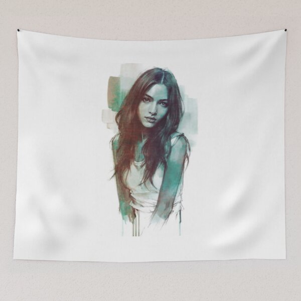 Item preview, Beautiful Black Haired Girl designed and sold by ArtCraftLab.