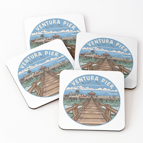 Item preview, Ventura, California | Close-up drawing of Ventura Pier designed and sold by CircinusStore.