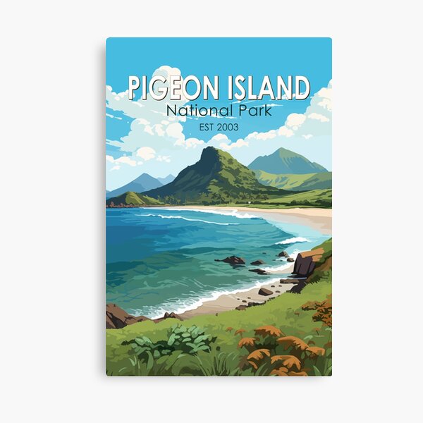 Item preview, Pigeon Island National Park Saint Lucia Travel Art Vintage designed and sold by KrisSidDesigns.