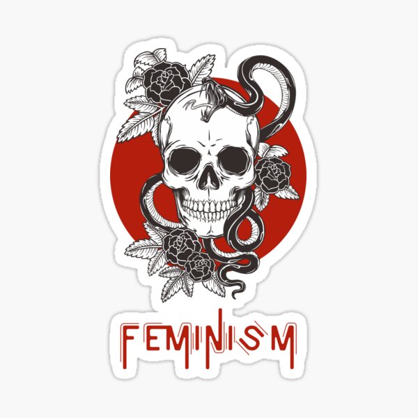 Item preview, Skull & Snake Feminism  designed and sold by AbrasiveApparel.