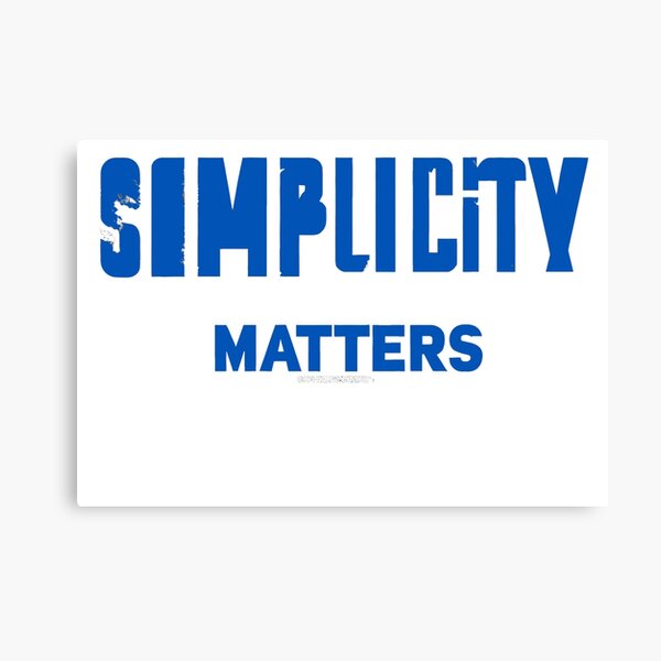 Vista previa del artículo con la obra «La simplicidad importa BlueTip», diseñado y vendido por KriticalDesigns.
