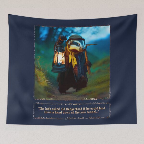Item preview, (With text) 'The lads asked old Badgerford if he could lend them a hand down at the new tunnel...' designed and sold by ArtSea-Bubble.