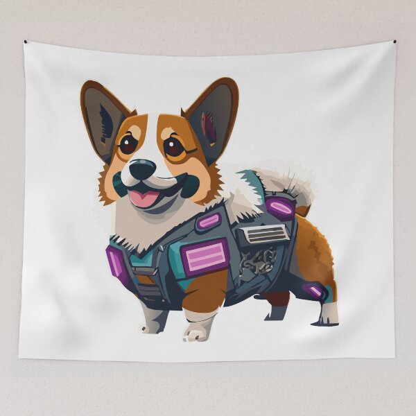 Item preview, Cyberpunk Corgi designed and sold by Corgi-at-night.