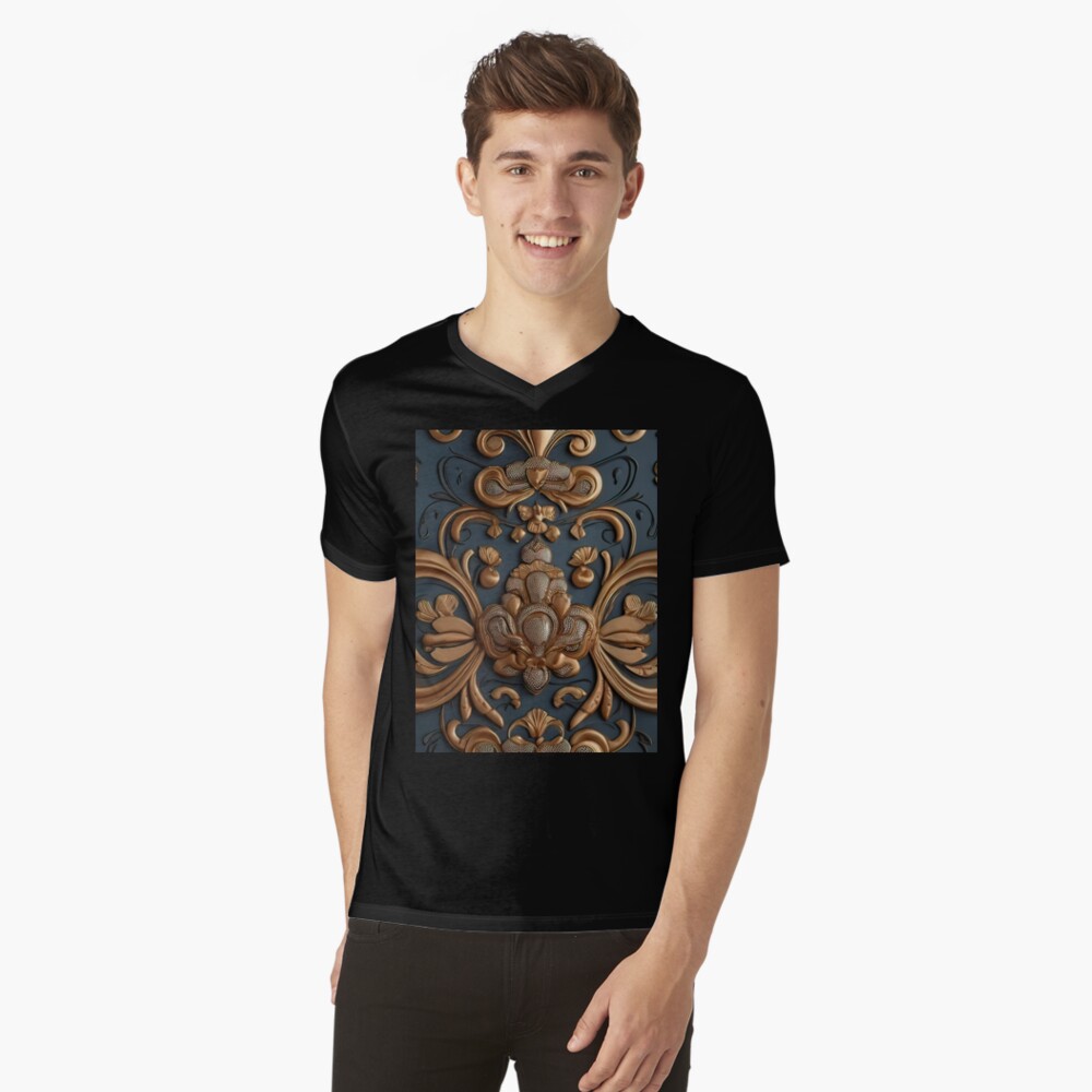 Vista previa del artículo con la obra «Camiseta de cuello en V», diseñado y vendido por FINCAN1.