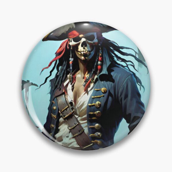 Item preview, Pirate with a Skull Face designed and sold by RockPalette.