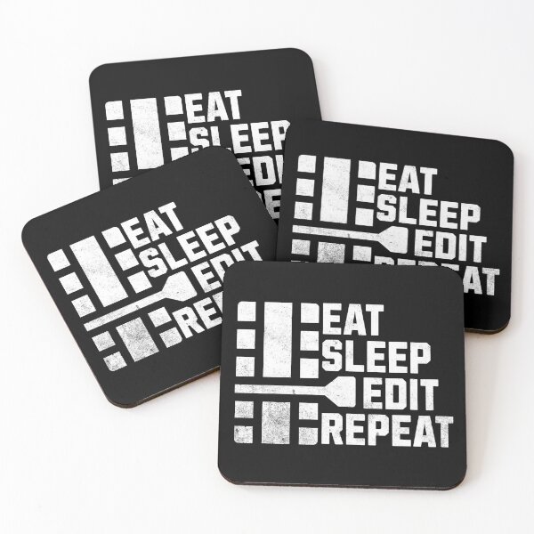 Item preview, Filmmaking Funny Eat Sleep Edit Repeat Filmmaker Gift For Cinematographer Camera Lover designed and sold by HosvPrint .s.