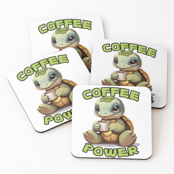 Item preview, Coffee Power - Cute Funny Kawaii Coffee turtle designed and sold by JayCally.