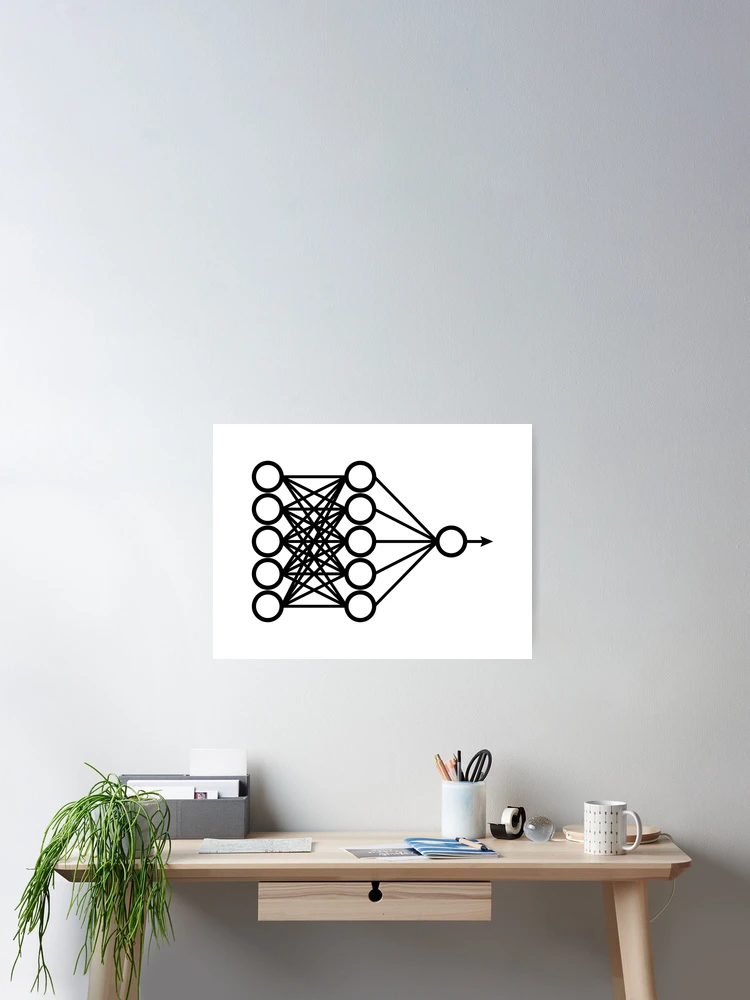Thumbnail 2 of 3, Poster, Neural Network - Machine Learning designed and sold by ScienceCorner.