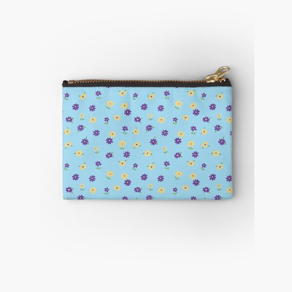 Item preview, MINI SMALL TROPICAL Y2K PASTEL BLUE PURPLE YELLOW FLOWERS designed and sold by blomastudios.