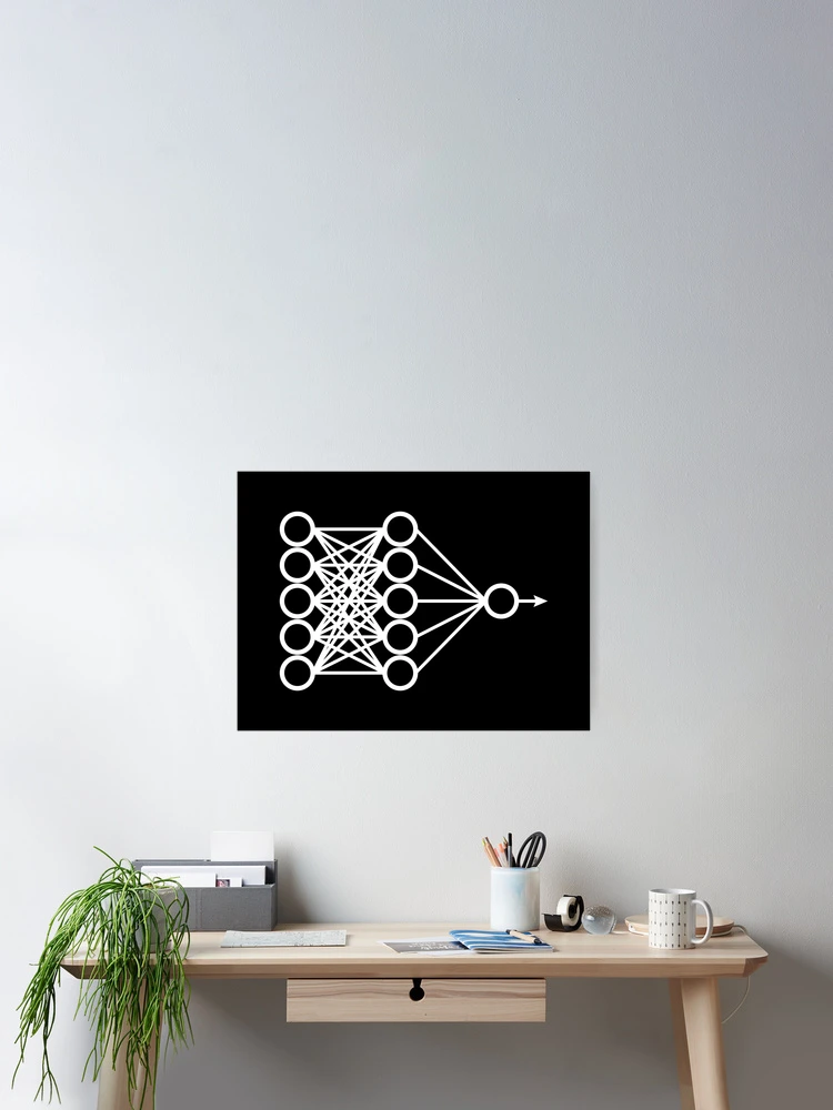 Thumbnail 2 of 3, Poster, Neural Network - Machine Learning designed and sold by ScienceCorner.