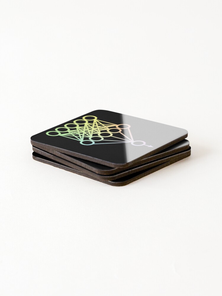Thumbnail 4 of 5, Coasters (Set of 4), Neural Network - Machine Learning designed and sold by ScienceCorner.