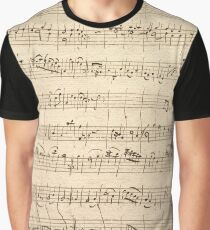 Wolfgang Amadeus Mozart Sheet Music Graphic T-Shirt