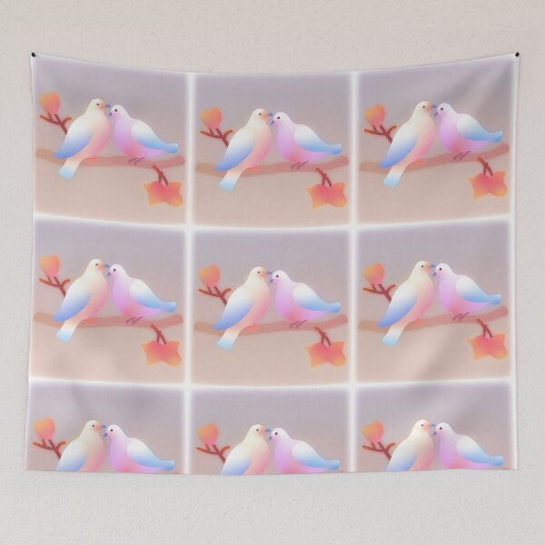 Item preview, ST Valentine series, Two young doves on a branch designed and sold by janjacbu.