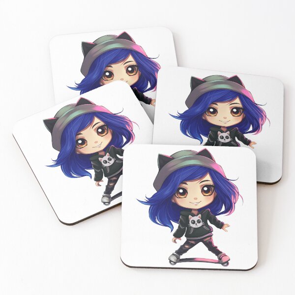 Item preview, Emo Chibi Skater Girl with Cat Ears designed and sold by TyGuySupply.
