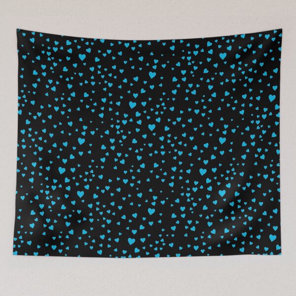 Item preview, Ample Hearts Black and Blue Pattern  designed and sold by RaineyYeager.
