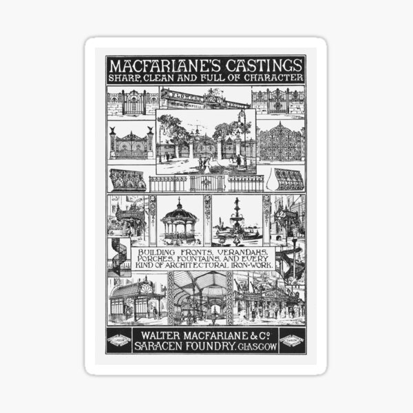 Item preview, Walter Macfarlane Saracen Foundry Glasgow advert showing products designed and sold by dsm888.