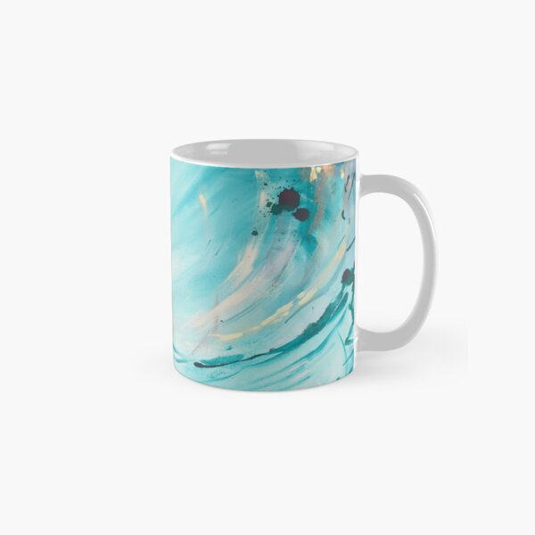 Abstract blue and gold design Classic Mug