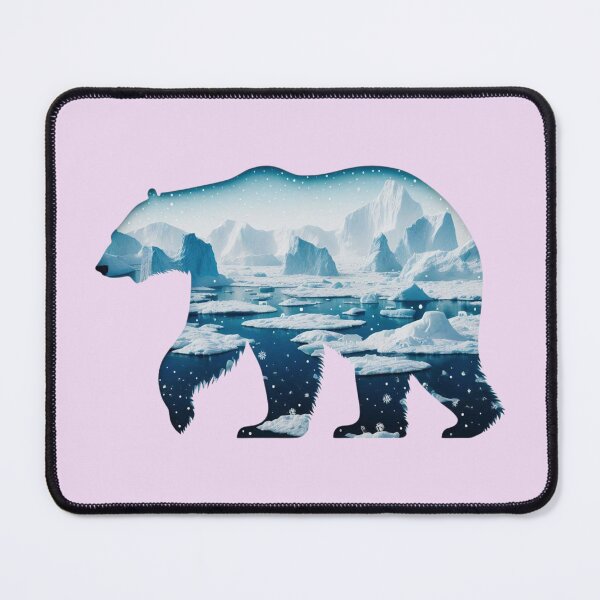 Item preview, Polar Bear - Landscape Silhouette - Arctic Art designed and sold by HausKatz.