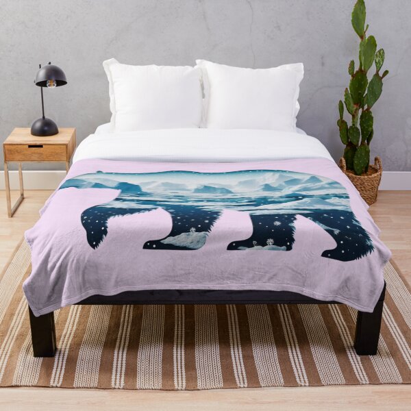 Item preview, Polar Bear - Landscape Silhouette - Arctic Art designed and sold by HausKatz.