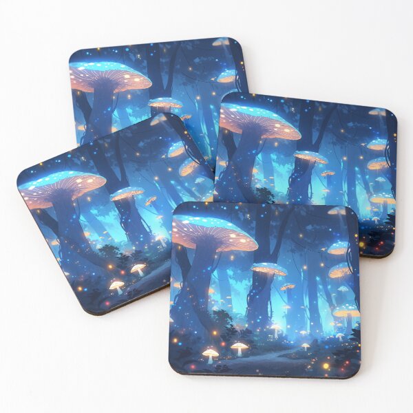 Item preview, Blue Mushroom Forest designed and sold by thevoidiscosmic.