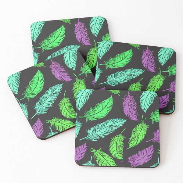 Item preview, Colorful feathers pattern designed and sold by randrdesign.